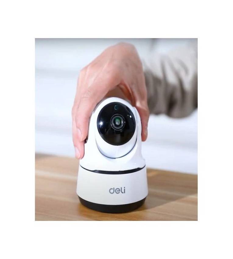 Caméra de surveillance WiFi intelligente 360° - HD, Vision nocturne & Détection de mouvement